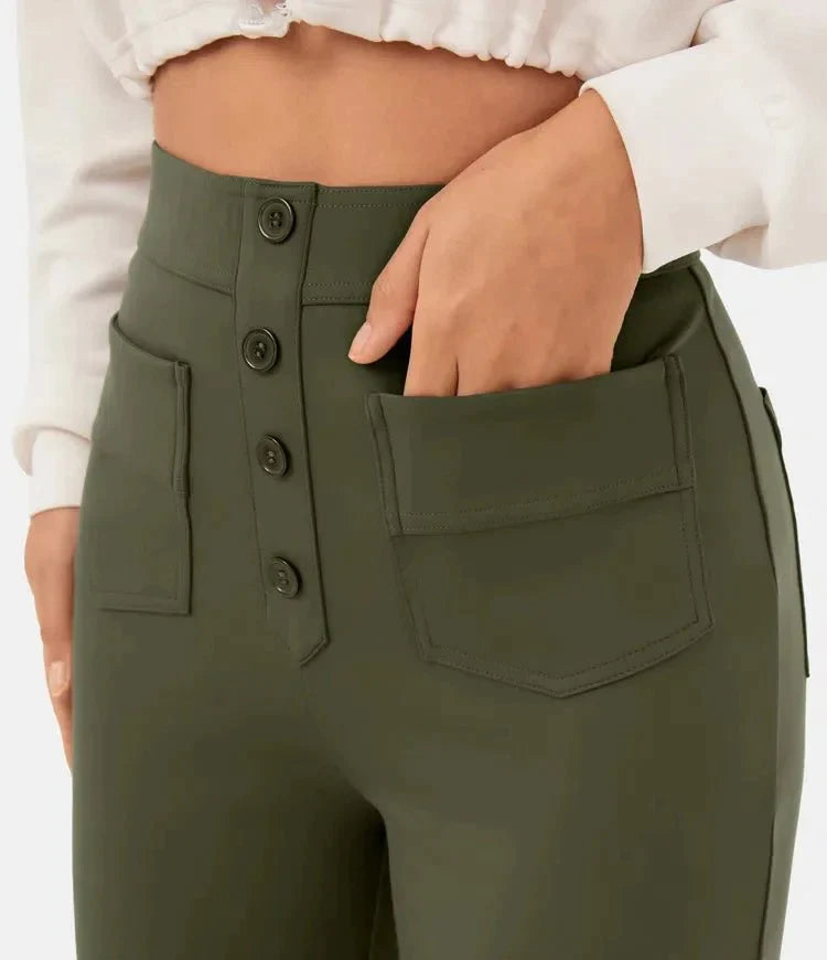 Elastische Hohe Taille Damenhose - Isabeau Herbstedition