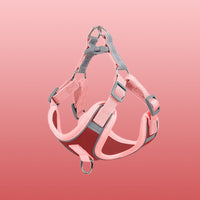 Rosa Hundegeschirr, verstellbar, atmungsaktiv, reflektierend, für kleine bis mittelgroße Hunde.
