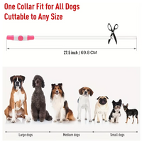 Hundehalsband verstellbar, passend für alle Hundegrößen, pink, 69,8 cm, schneidbar.