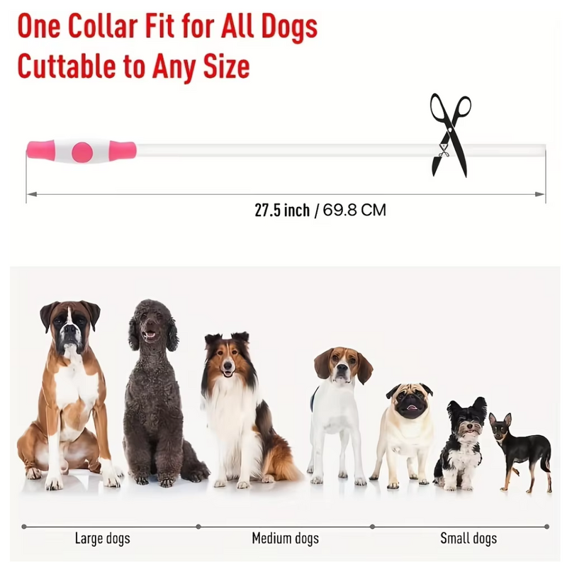 Hundehalsband verstellbar, passend für alle Hundegrößen, pink, 69,8 cm, schneidbar.