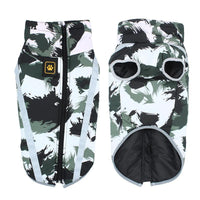 Camouflage Hundemantel, wasserdicht, reflektierend, warm, für kleine Hunde, Winterbekleidung.