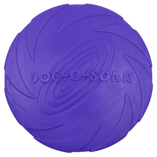 Lila Hundespielzeug Frisbee, rutschfest, langlebig, ideal für Apportierspiele.