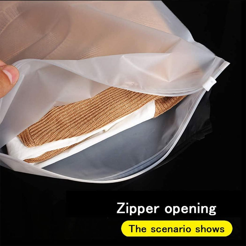 Wiederverwendbare Frosted Zip Beutel – 40er-Pack Kleideraufbewahrungsbeutel mit Lüftungslöchern (Kaufe 1, Erhalte 1 GRATIS)