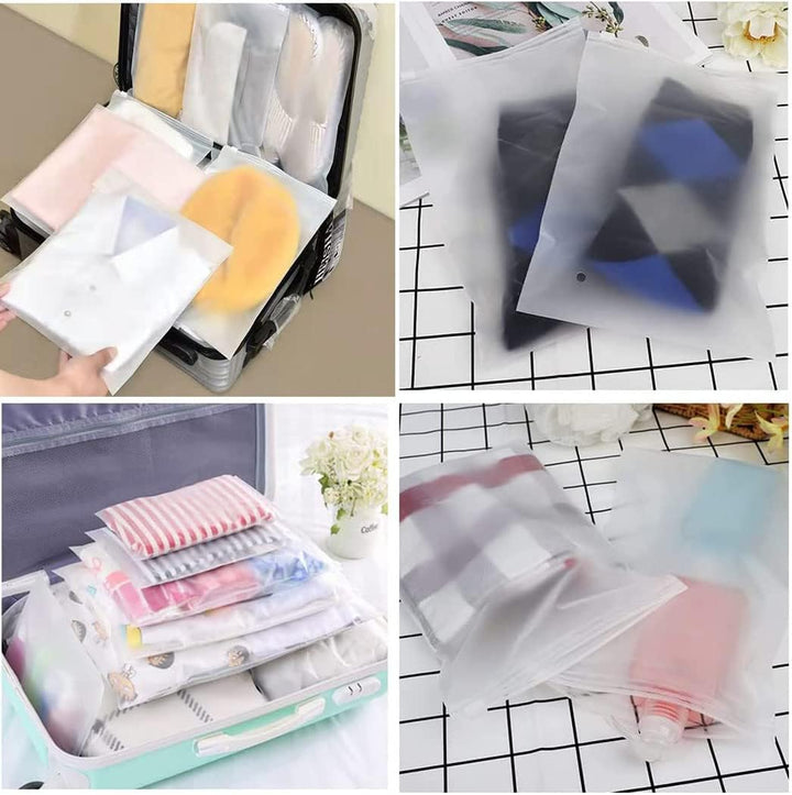 Wiederverwendbare Frosted Zip Beutel – 40er-Pack Kleideraufbewahrungsbeutel mit Lüftungslöchern (Kaufe 1, Erhalte 1 GRATIS)