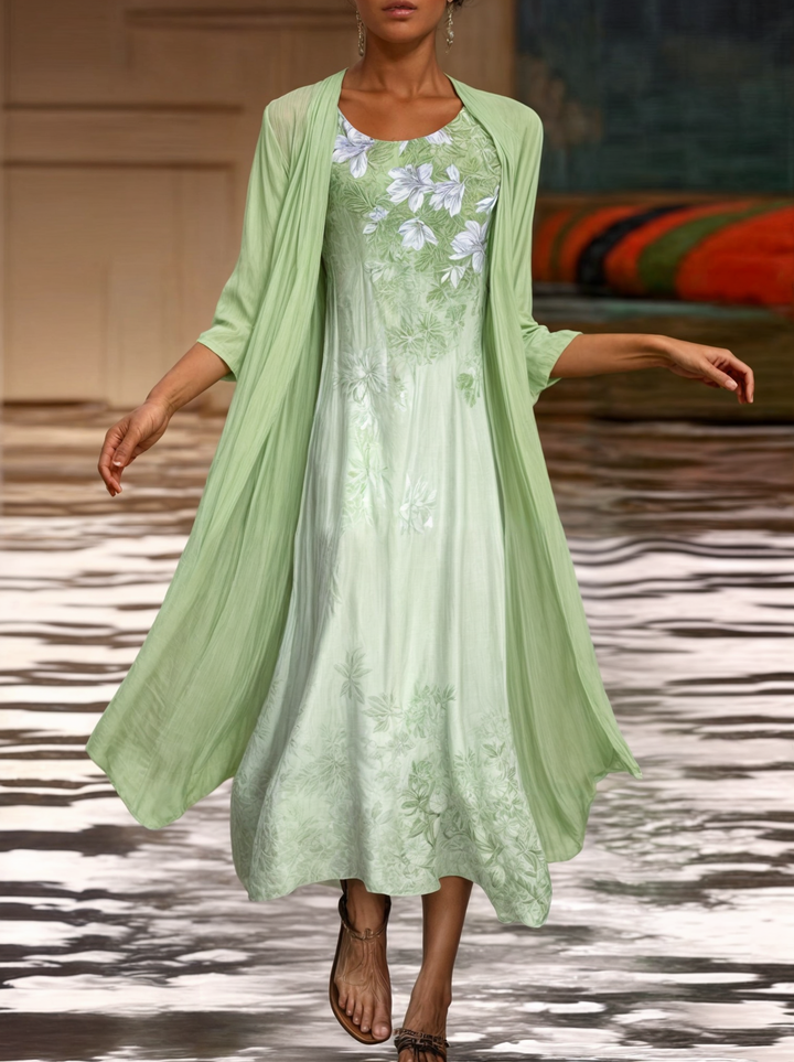 Herbstliches Kleid mit Blumenmuster – Eliana