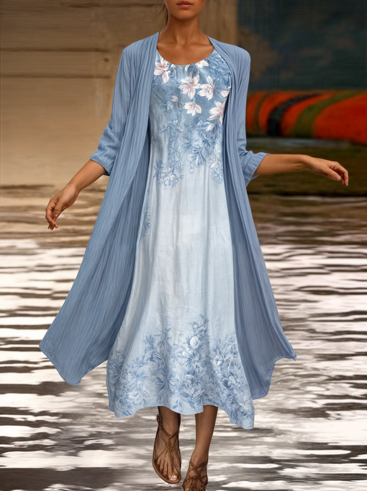 Herbstliches Kleid mit Blumenmuster – Eliana