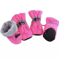 Rosa Baby-Fäustlinge mit Fleece-Futter, rutschfeste Punkte, warm, Winterhandschuhe.