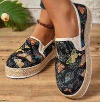 Herbstliche Espadrilles mit Blumenmuster – Fleur