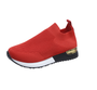 Roter Sneaker aus Mesh, rutschfeste Sohle, sportlich, bequem, modisch, Unisex-Schuh.