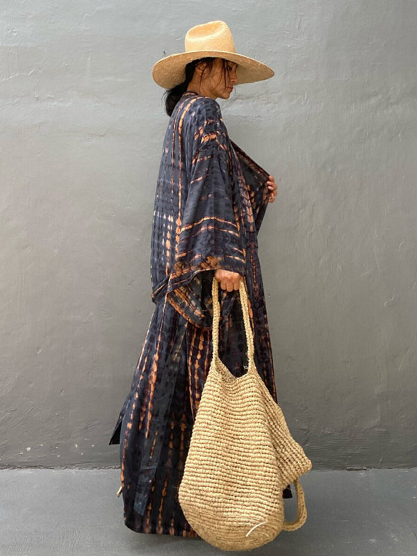 Gewebter Kimono mit Bindegürtel – Leona