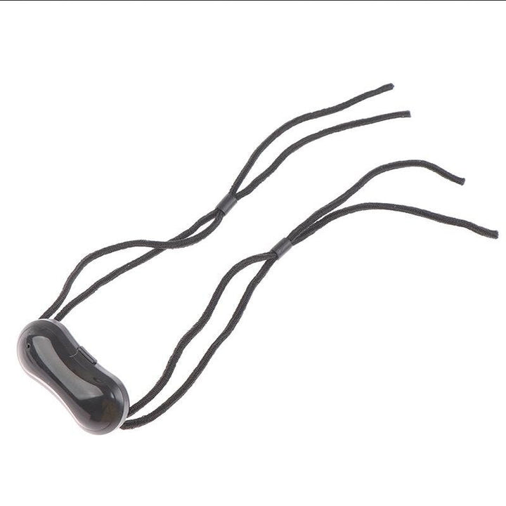 Schwarzer Kabelorganizer mit elastischen Bändern, Kunststoff, Kabelmanagement, Bürobedarf.