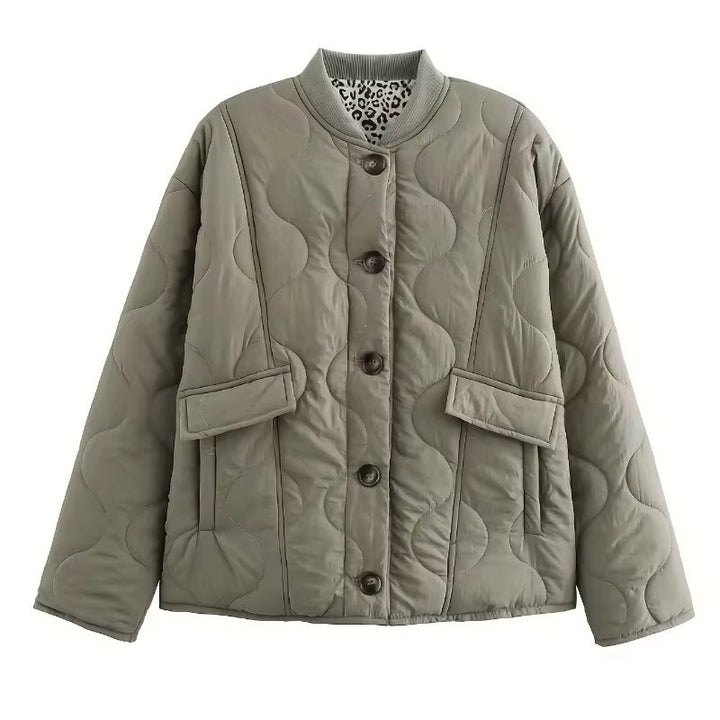 Elegante Damenjacke mit Leopardenfutter – Narela