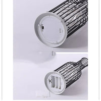 Schwarze Insektenfalle, zylindrisch, elektrisch, für Innenräume, energiesparend, sicher.