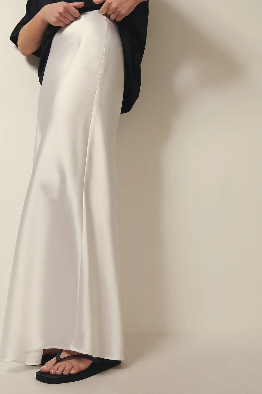 Satinierten Damenrock mit Hoher Taille – Elena Herbstzauber Edition