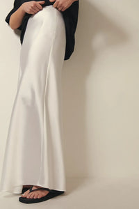 Satinierten Damenrock mit Hoher Taille – Elena Herbstzauber Edition