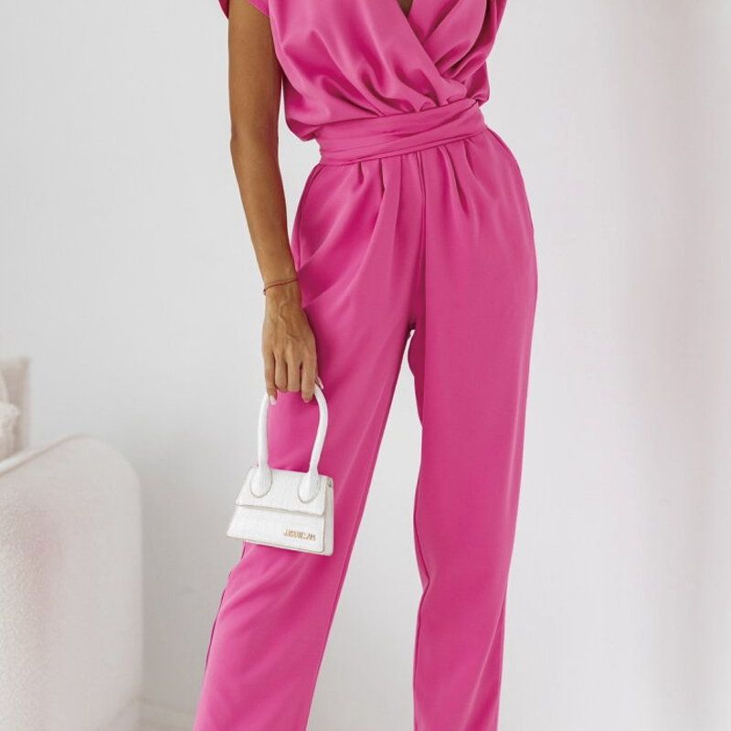 Trendiger Damen Herbst-Jumpsuit mit Langarm & Taillenbetonung – Alina