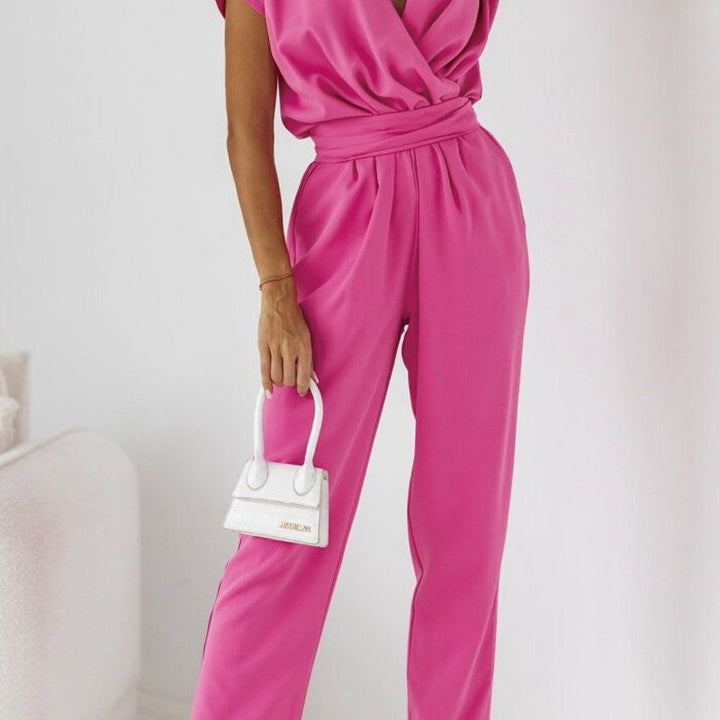 Trendiger Damen Herbst-Jumpsuit mit Langarm & Taillenbetonung – Alina
