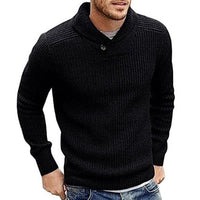 Einfarbiger Herren Winter-Strickpullover – Adrian