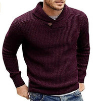 Einfarbiger Herren Winter-Strickpullover – Adrian