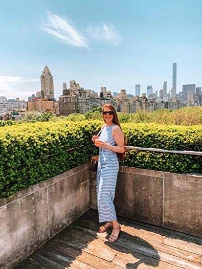 Gestreifter Sommer-Jumpsuit für Damen mit weitem Bein und V-Ausschnitt – Alina