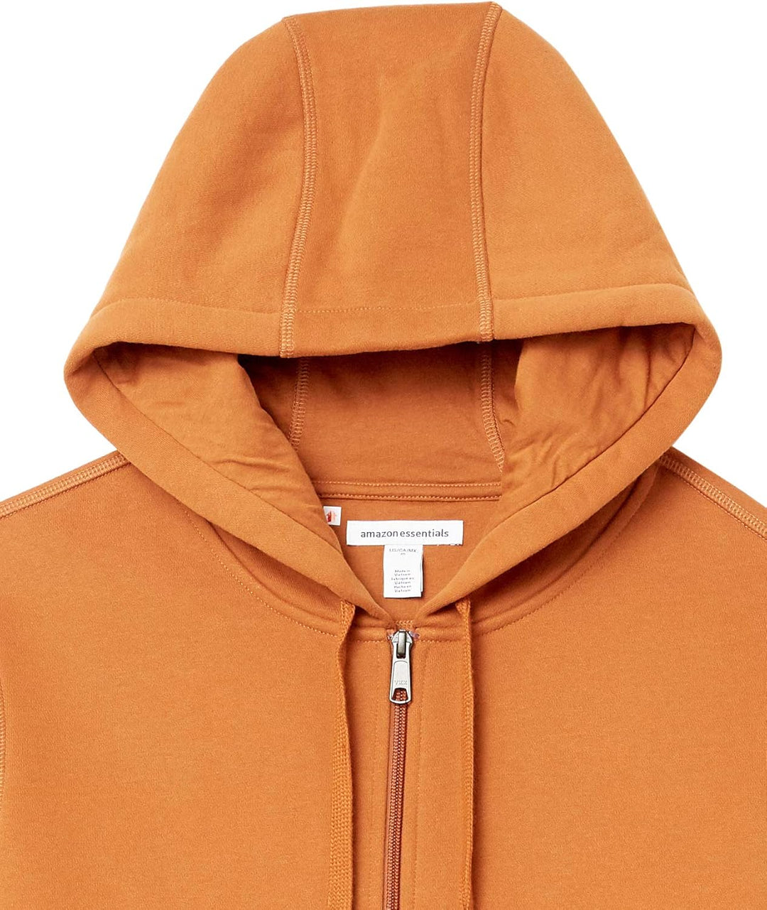 Orange Kapuzenpullover aus Baumwolle mit Reißverschluss, Amazon Essentials, Herrenmode.
