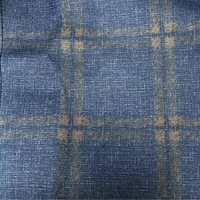 Blauer kariert Stoff, Baumwolle, Textilmuster, Mode, Bekleidungsmaterial, Detailansicht