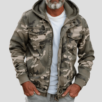 Herren-Kapuzenjacke im herbstlichen Camouflage-Look – Bruno