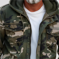 Herren-Kapuzenjacke im herbstlichen Camouflage-Look – Bruno