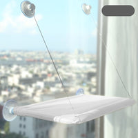 Katzenfensterliege mit Saugnäpfen, weiß, für Fenster, Haustierbett, stabil und platzsparend.