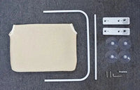 Beige Katzenfensterliege Set, Metallrahmen, Saugnäpfe, Montagezubehör, Heimtierbedarf.