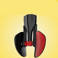 Schwarzes und rotes Kegeltrainingsgerät, ergonomisch, Fitness, Beckenbodenstärkung.