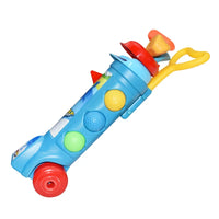 Kinder-Golfset mit bunten Schlägern und Bällen, ideal für drinnen und draußen, Spielzeug.