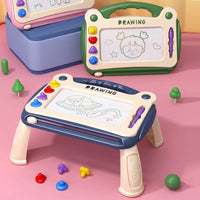 Bunte magnetische Maltafel für Kinder, tragbar, mit Stift, ideal zum Zeichnen und Schreiben.