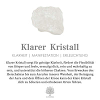 Klarer Kristall, weiß, spirituelle Klarheit, Manifestation, Erleuchtung, Chakra-Heilung.
