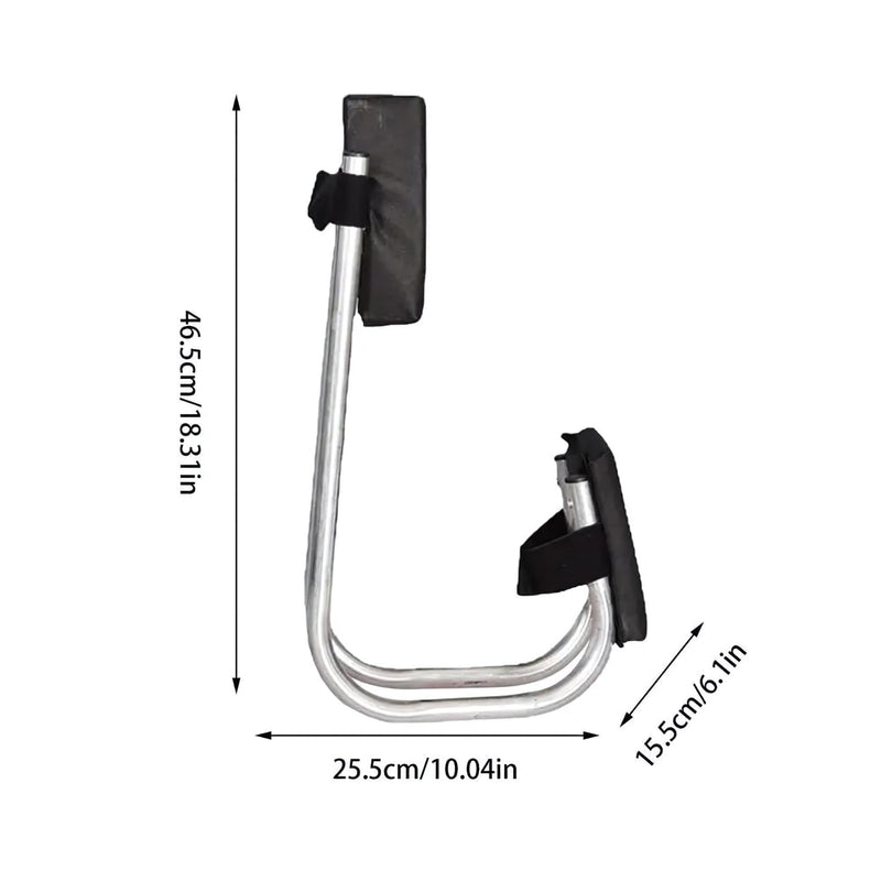 Schwarzer tragbarer Gartenhocker und Kniekissen, Metallrahmen, klappbar, ergonomisch.