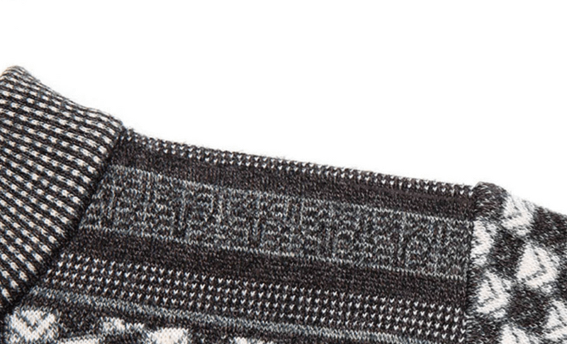Herren-Winterpullover mit Karo-Strickmuster – Fabian