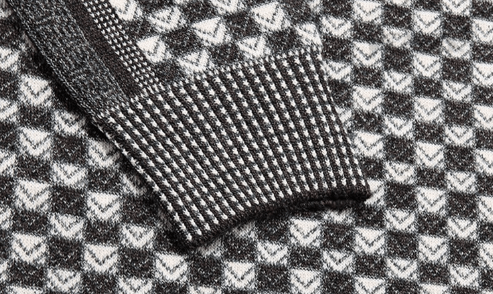 Herren-Winterpullover mit Karo-Strickmuster – Fabian