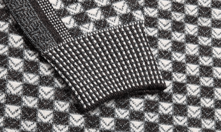 Herren-Winterpullover mit Karo-Strickmuster – Fabian