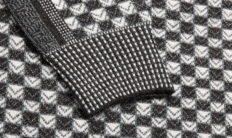 Herren-Winterpullover mit Karo-Strickmuster – Fabian