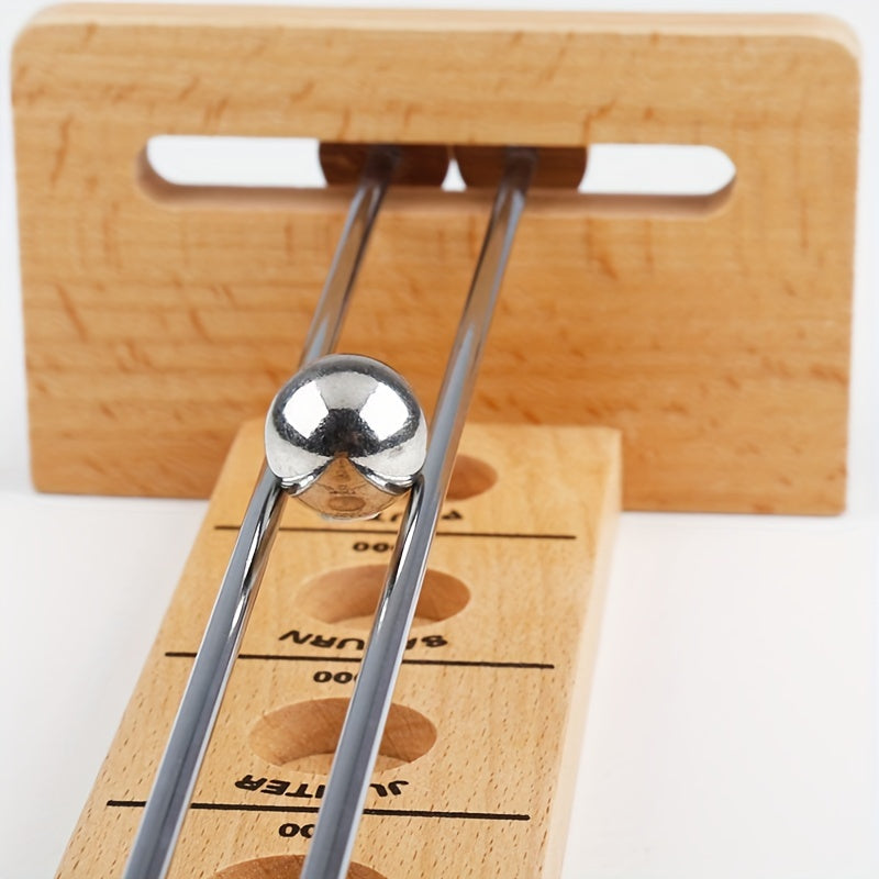 Holz-Kugelbahn mit Metallkugel, Lernspielzeug, physikalisches Experiment, Schwerkraft, Kinder