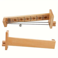 Holzpendel Newton Pendelspiel, natur, physikalisches Spielzeug, Schreibtischdekoration, Büroaccessoire