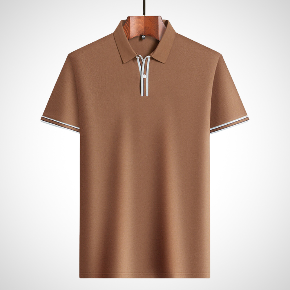 Klassisches Kurzarm-Poloshirt mit Kontrastdetails – Fabian