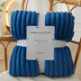 Blaue Fleece-Decke, weich, Home Collection, dekorativ, gemütlich, Wohnzimmer, Geschenkidee.