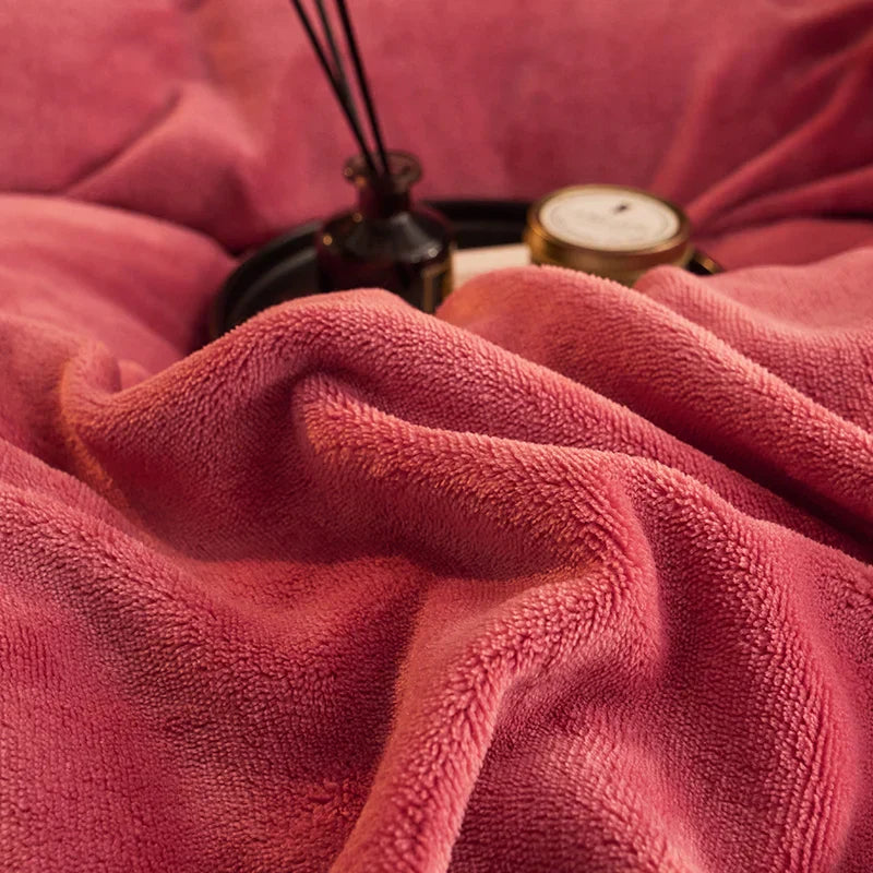 Rosa Fleece-Decke, weiches Material, gemütlich, ideal für Wohnzimmer, Schlafzimmer, Heimdekoration.