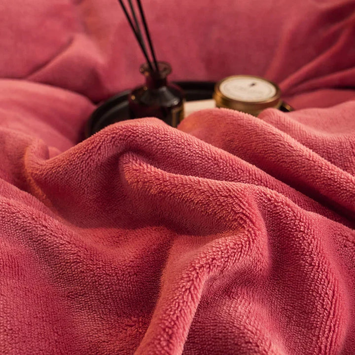 Rosa Fleece-Decke, weiches Material, gemütlich, ideal für Wohnzimmer, Schlafzimmer, Heimdekoration.