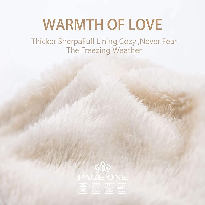 Weißer Sherpa-Stoff, flauschig, warm, ideal für kaltes Wetter, gemütlich, weich.