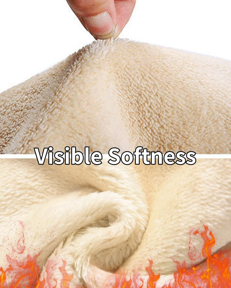 Beige Mikrofaser-Decke, flauschig, wärmeisolierend, weiche Textur, ideal für kalte Tage.