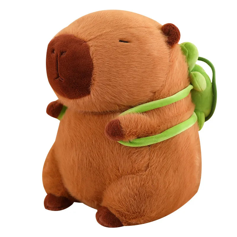 Capybara Rucksack Kinder - Süße Plüsch Umhängetasche Mit 10 Tattoos (20x20cm)