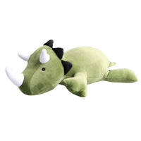 Grünes Triceratops Kuscheltier, Plüsch, Kinder, Dinosaurier Spielzeug, Geschenkidee.