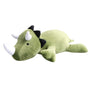 Grünes Triceratops Kuscheltier, Plüsch, Kinder, Dinosaurier Spielzeug, Geschenkidee.
